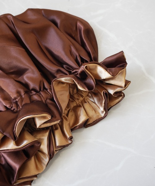 Port（ポート）の「ギャザー ナイトキャップ / ヘアボンネット_（その他ルームウェア・レディース・レッド/ブラック/ブラウン/アイボリー/ベージュ/ブラウン系その他・FREE）」の12枚目の写真