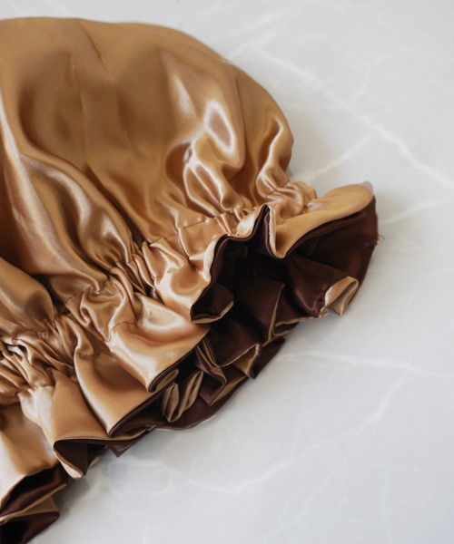 Port（ポート）の「ギャザー ナイトキャップ / ヘアボンネット_（その他ルームウェア・レディース・レッド/ブラック/ブラウン/アイボリー/ベージュ/ブラウン系その他・FREE）」の13枚目の写真