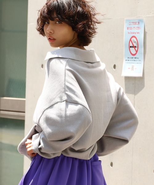 LOCALINA(ロカリナ)の「LOCALINA/ロカリナ Knit Skipper Vネックプルオーバーニット(ニット/セーター・メンズ・ブラック/グレー・FREE)」の15枚目の写真