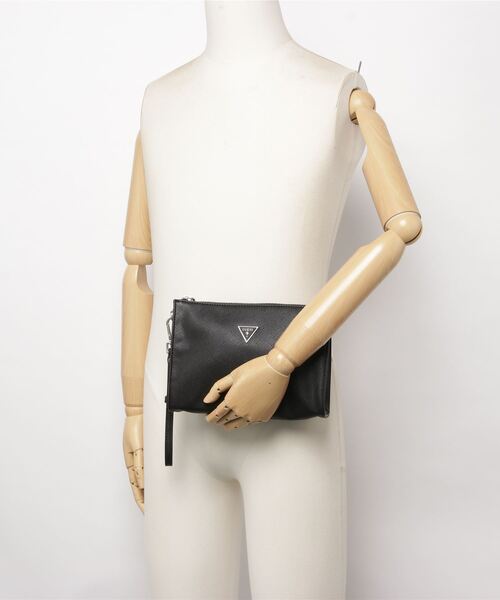 Guess(ゲス)の「CERTOSA SAFFIANO Vanity Case(クラッチバッグ・メンズ・ブラック・ONE SIZE)」の15枚目の写真
