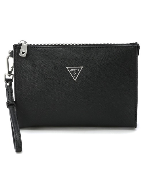Guess(ゲス)の「CERTOSA SAFFIANO Vanity Case(クラッチバッグ・メンズ・ブラック・ONE SIZE)」の1枚目の写真