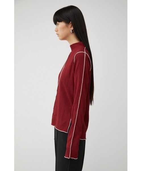 AZUL by moussy（アズールバイマウジー）の「MELLOW SHIRRING TOPS/メロウシャーリングトップス（Tシャツ/カットソー・レディース・ブラック/アイボリー/マジェンタ・SMALL/MEDIUM）」の16枚目の写真