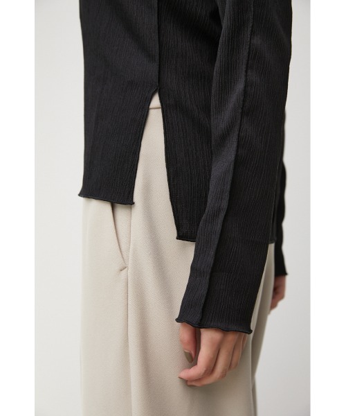 AZUL by moussy（アズールバイマウジー）の「MELLOW SHIRRING TOPS/メロウシャーリングトップス（Tシャツ/カットソー・レディース・ブラック/アイボリー/マジェンタ・SMALL/MEDIUM）」の11枚目の写真