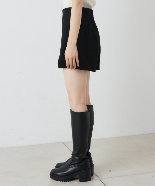 【全1色】 スリットミニスカートパンツ　ブラック S/M【heart-0115ask】( lam )(250303) スリットミニスカートパンツ | レディースファッション通販 - DHOLIC