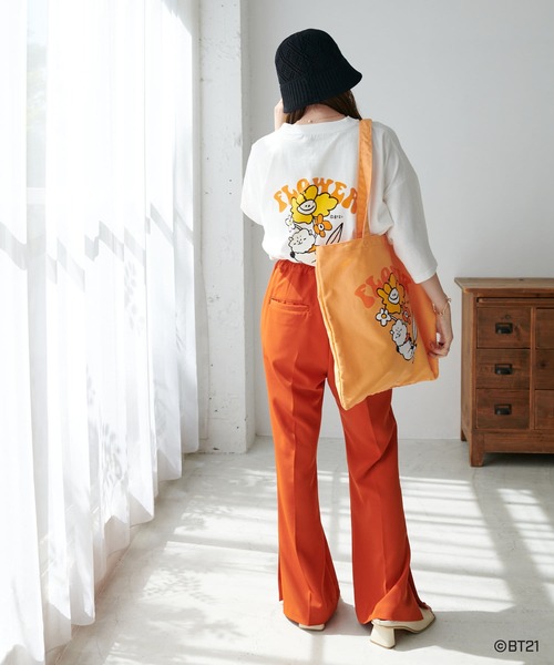 BT21(ビーティーイシビル)の「【BT21】キャラクタートート(トートバッグ・レディース・ピンク/イエロー/オレンジ/ミント/ブルー・FREE)」の13枚目の写真