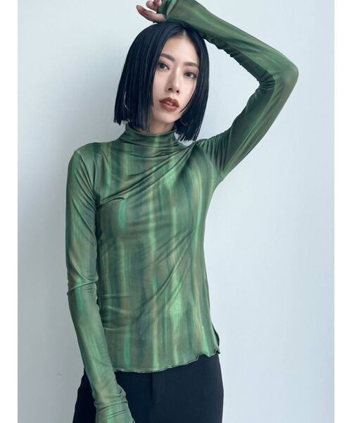 EMODA(エモダ)の「ダブルネックボディトップ(Tシャツ/カットソー・レディース・その他/ブラック/その他1・FREE)」の3枚目の写真