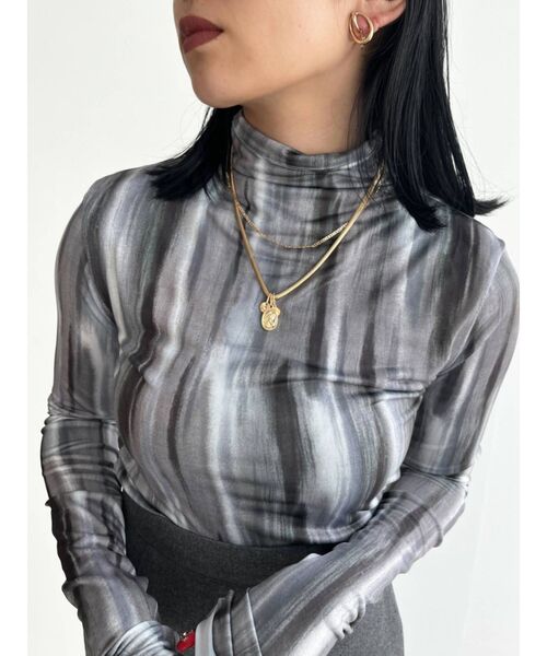 EMODA(エモダ)の「ダブルネックボディトップ(Tシャツ/カットソー・レディース・その他/ブラック/その他1・FREE)」の16枚目の写真