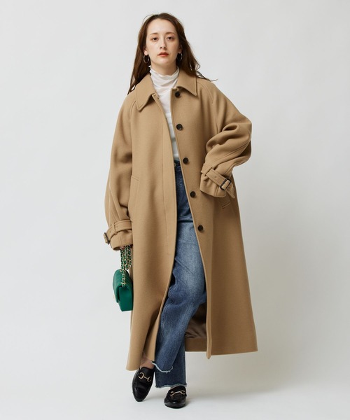 BABYLONE(バビロン)の「WOOLステンカラーコート(ステンカラーコート・レディース・ベージュ/モカ/グレー系その他・フリー)」の4枚目の写真