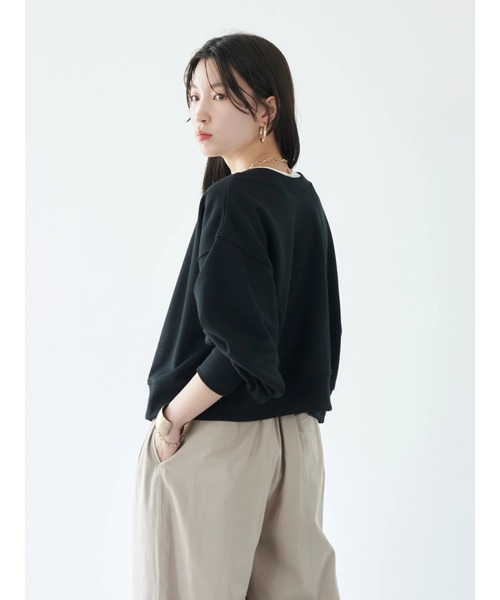 earth music&ecology（アースミュージックアンドエコロジー）の「前後2wayリングスナップカーディガン cardigan（カーディガン/ボレロ・レディース・レッド/ブラック/ブルー/ライトベージュ/グリーン・FREE）」の8枚目の写真