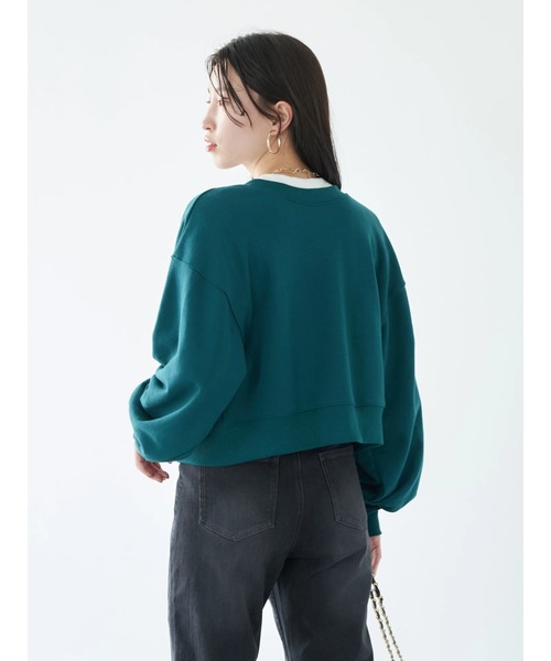 earth music&ecology（アースミュージックアンドエコロジー）の「前後2wayリングスナップカーディガン cardigan（カーディガン/ボレロ・レディース・レッド/ブラック/ブルー/ライトベージュ/グリーン・FREE）」の14枚目の写真