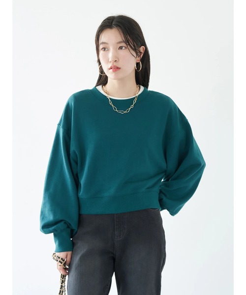 earth music&ecology（アースミュージックアンドエコロジー）の「前後2wayリングスナップカーディガン cardigan（カーディガン/ボレロ・レディース・レッド/ブラック/ブルー/ライトベージュ/グリーン・FREE）」の15枚目の写真