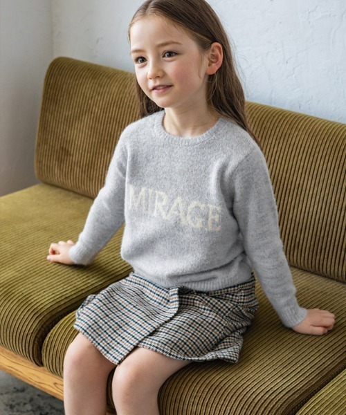 lulpini（ルルピー二）の「[lulpini] ふんわりシャギーロゴニット（ニット/セーター・キッズ・グレー系その他/グリーン系その他/パープル系その他・L/M/S）」の15枚目の写真