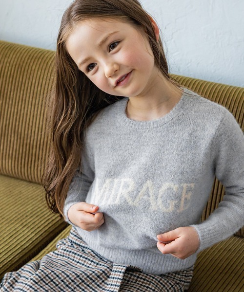 lulpini（ルルピー二）の「[lulpini] ふんわりシャギーロゴニット（ニット/セーター・キッズ・グレー系その他/グリーン系その他/パープル系その他・L/M/S）」の16枚目の写真