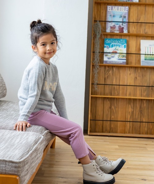 lulpini（ルルピー二）の「[lulpini] ふんわりシャギーロゴニット（ニット/セーター・キッズ・グレー系その他/グリーン系その他/パープル系その他・L/M/S）」の17枚目の写真