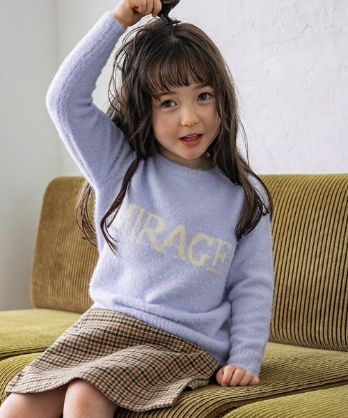 lulpini（ルルピー二）の「[lulpini] ふんわりシャギーロゴニット（ニット/セーター・キッズ・グレー系その他/グリーン系その他/パープル系その他・L/M/S）」の19枚目の写真