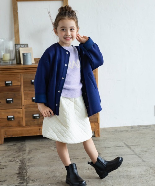 lulpini（ルルピー二）の「[lulpini] ふんわりシャギーロゴニット（ニット/セーター・キッズ・グレー系その他/グリーン系その他/パープル系その他・L/M/S）」の4枚目の写真