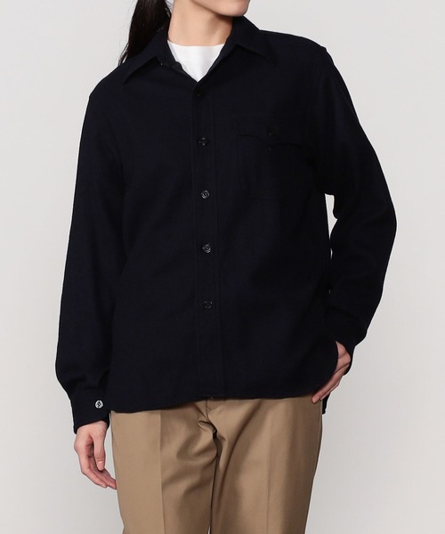 Buzz Rickson's(バズリクソンズ)の「BUZZ RICKSON'S | ウールフランネル C.P.O.シャツ WOMEN(シャツ/ブラウス・レディース・ネイビー・38)」の1枚目の写真