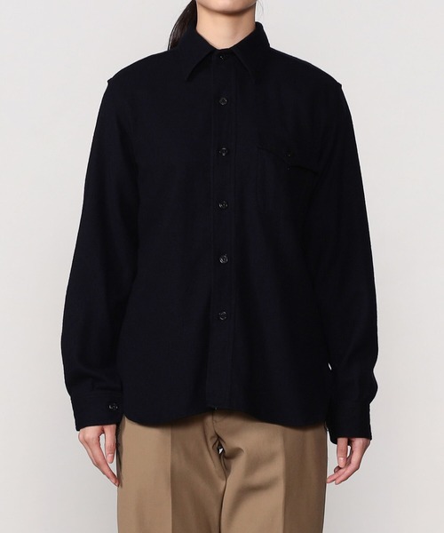 Buzz Rickson's(バズリクソンズ)の「BUZZ RICKSON'S | ウールフランネル C.P.O.シャツ WOMEN(シャツ/ブラウス・レディース・ネイビー・38)」の4枚目の写真