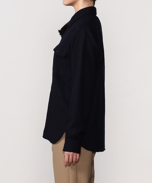 Buzz Rickson's(バズリクソンズ)の「BUZZ RICKSON'S | ウールフランネル C.P.O.シャツ WOMEN(シャツ/ブラウス・レディース・ネイビー・38)」の5枚目の写真