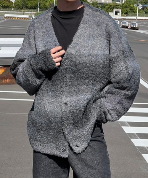 kutir（クティール）の「グラデーションニットカーディガン（カーディガン/ボレロ・メンズ・ブラック/ブラウン・MEDIUM/LARGE）」の10枚目の写真