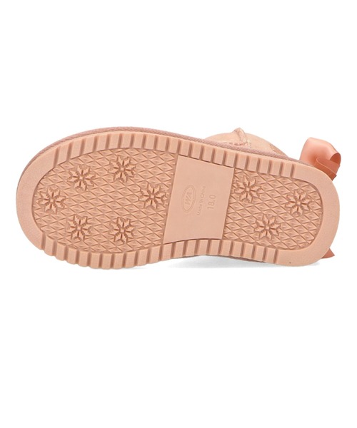 ORiental TRaffic（オリエンタルトラフィック）の「バックリボンムートンブーツK-242（ブーツ・キッズ・ブラック/ベージュ/ピンク・15.0cm/16.0cm/17.0cm/18.0cm/19.0cm/20.0cm）」の8枚目の写真