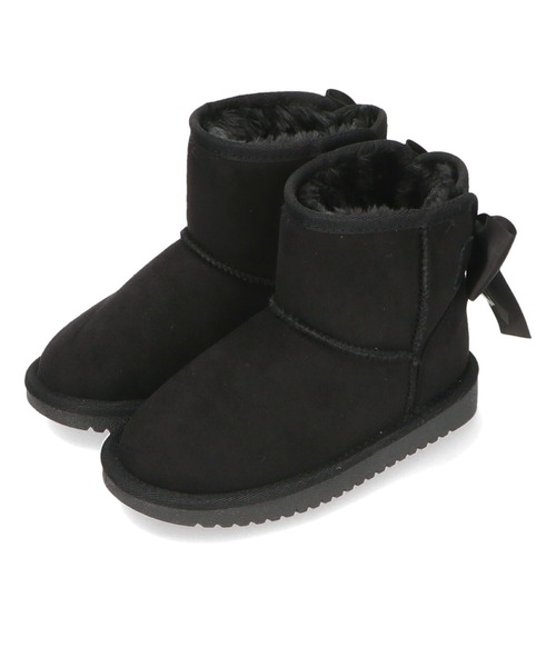 ORiental TRaffic（オリエンタルトラフィック）の「バックリボンムートンブーツK-242（ブーツ・キッズ・ブラック/ベージュ/ピンク・15.0cm/16.0cm/17.0cm/18.0cm/19.0cm/20.0cm）」の10枚目の写真