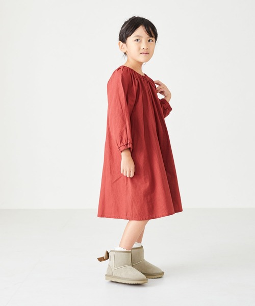 ORiental TRaffic（オリエンタルトラフィック）の「バックリボンムートンブーツK-242（ブーツ・キッズ・ブラック/ベージュ/ピンク・15.0cm/16.0cm/17.0cm/18.0cm/19.0cm/20.0cm）」の16枚目の写真