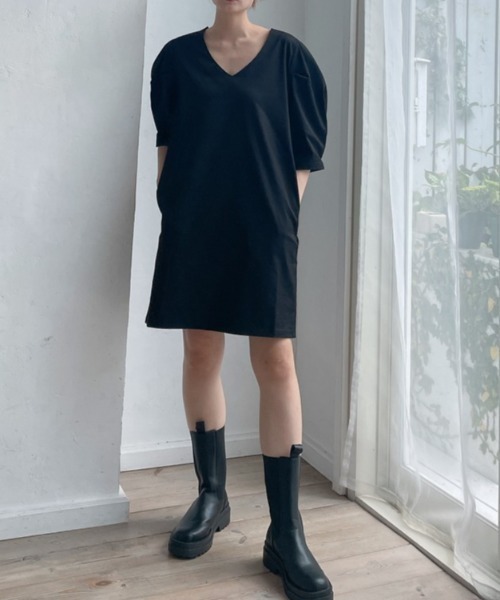 Vicente（ヴィセンテ）の「Volume sleeve mini op（ワンピース・レディース・ブラウン/ブラック・FREE）」の11枚目の写真