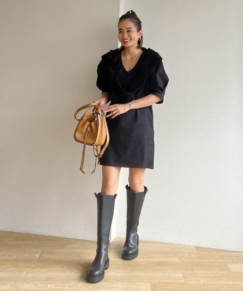 Vicente（ヴィセンテ）の「Volume sleeve mini op（ワンピース・レディース・ブラウン/ブラック・FREE）」の18枚目の写真