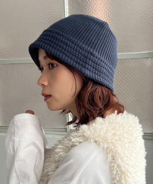 DISCOAT（ディスコート）の「ニットハット（ハット・レディース・ブラック/ベージュ/ネイビー・FREE）」の3枚目の写真