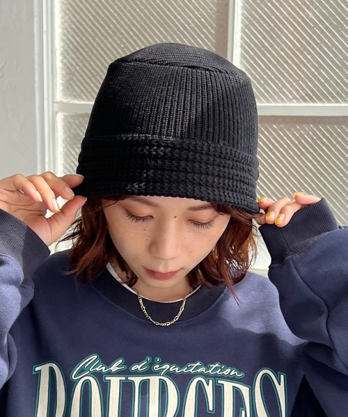 DISCOAT（ディスコート）の「ニットハット（ハット・レディース・ブラック/ベージュ/ネイビー・FREE）」の2枚目の写真