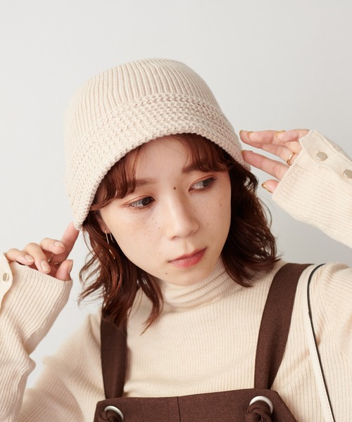 DISCOAT（ディスコート）の「ニットハット（ハット・レディース・ブラック/ベージュ/ネイビー・FREE）」の17枚目の写真