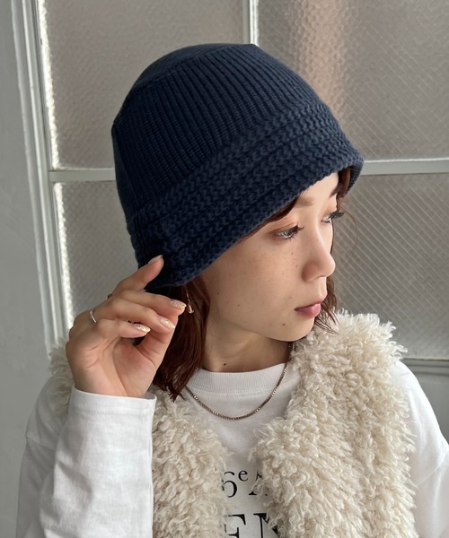 DISCOAT（ディスコート）の「ニットハット（ハット・レディース・ブラック/ベージュ/ネイビー・FREE）」の10枚目の写真