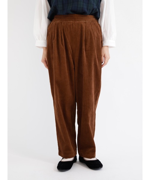 Samansa Mos2（サマンサ モスモス）の「太コーデュロイタックパンツ（その他パンツ・レディース・ピンク/ベージュ/ネイビー/ブラウン・ﾌﾘ-）」の10枚目の写真