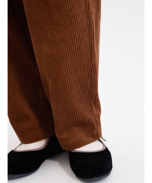 Samansa Mos2（サマンサ モスモス）の「太コーデュロイタックパンツ（その他パンツ・レディース・ピンク/ベージュ/ネイビー/ブラウン・ﾌﾘ-）」の8枚目の写真