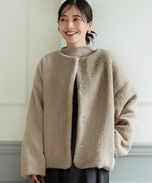 \新色登場/ノーカラーボアブルゾン