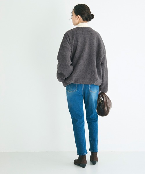 coca（coca）（コカ）の「＼新色登場／ノーカラーボアブルゾン（ブルゾン・レディース・グレー/ベージュ/ライトベージュ/ブラウン/アイボリー/ピンク/チャコール・M/L/S/XL）」の13枚目の写真