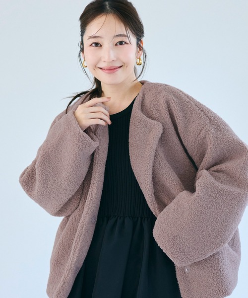 coca（coca）（コカ）の「＼新色登場／ノーカラーボアブルゾン