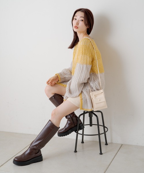 Kastane（カスタネ）の「【新色追加】ポケット付きミニショルダーBAG（ショルダーバッグ・レディース・アイボリー/ブラック/グリーン系その他/ブルー/パープル・FREE）」の7枚目の写真