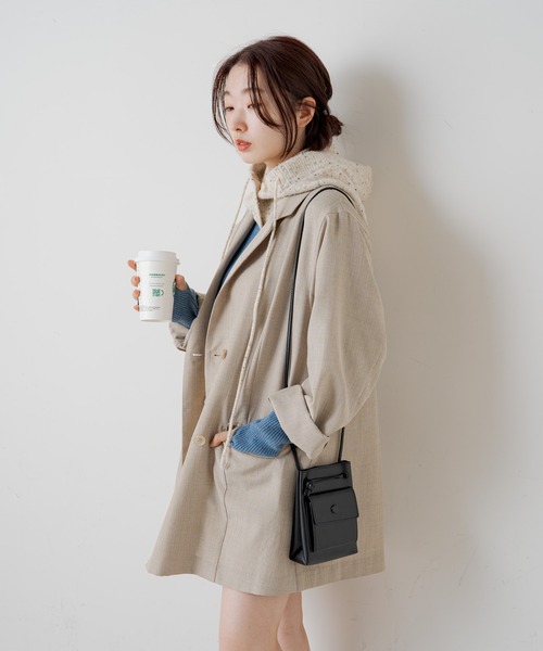 Kastane（カスタネ）の「【新色追加】ポケット付きミニショルダーBAG（ショルダーバッグ・レディース・アイボリー/ブラック/グリーン系その他/ブルー/パープル・FREE）」の8枚目の写真