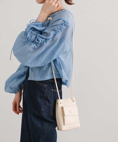 Kastane（カスタネ）の「【新色追加】ポケット付きミニショルダーBAG（ショルダーバッグ・レディース・アイボリー/ブラック/グリーン系その他/ブルー/パープル・FREE）」の17枚目の写真