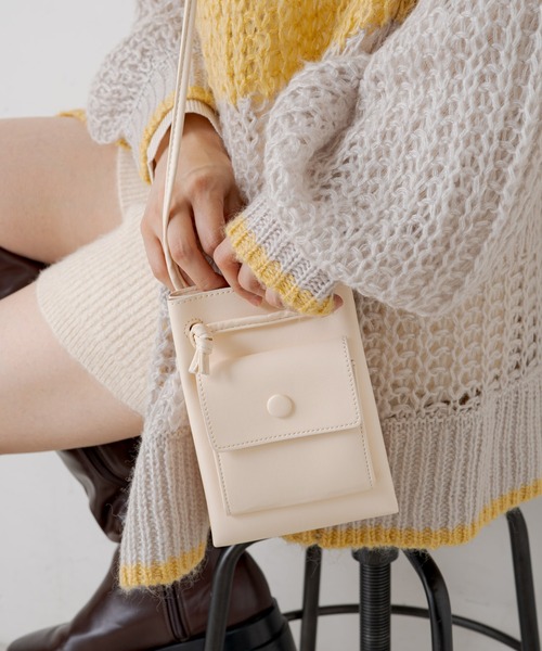 Kastane（カスタネ）の「【新色追加】ポケット付きミニショルダーBAG（ショルダーバッグ・レディース・アイボリー/ブラック/グリーン系その他/ブルー/パープル・FREE）」の20枚目の写真