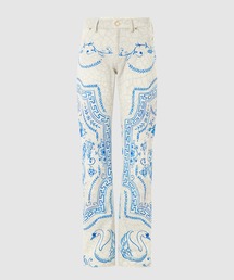 PRINTED DENIM PRINTED STRAIGHT LEG JEANS
