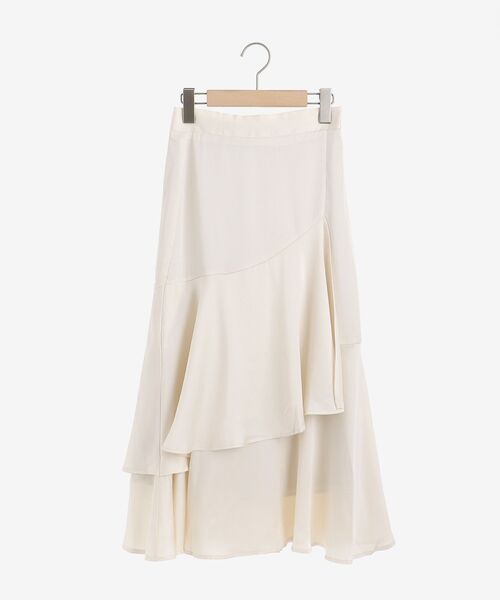 MAJESTIC LEGON（マジェスティックレゴン）の「サテンティアードスカート（スカート・レディース・アイボリー/モカ/グレー・SMALL/MEDIUM）」の20枚目の写真