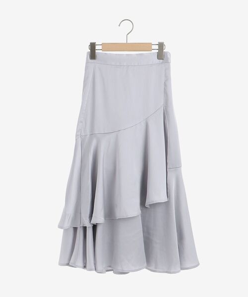 MAJESTIC LEGON（マジェスティックレゴン）の「サテンティアードスカート（スカート・レディース・アイボリー/モカ/グレー・SMALL/MEDIUM）」の22枚目の写真