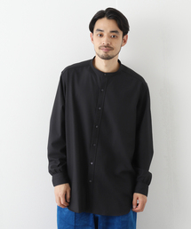 EDIFICE LA BOUCLE | 【LA BOUCLE / ラブークル】スタンドカラーシャツ MILLED W/Pe/Ry(シャツ/ブラウス)