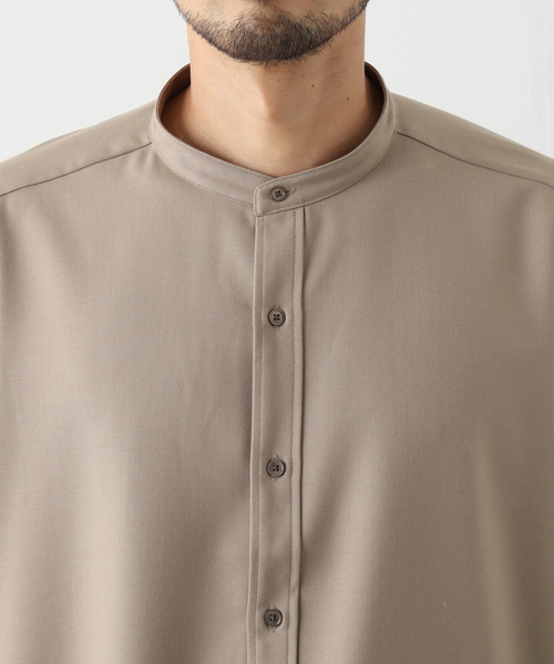 EDIFICE LA BOUCLE(エディフィスラブークル)の「【LA BOUCLE / ラブークル】スタンドカラーシャツ MILLED W/Pe/Ry(シャツ/ブラウス・メンズ・ライトイエロー/ブラック/グリーン/ベージュ系その他・1/2/3)」の9枚目の写真