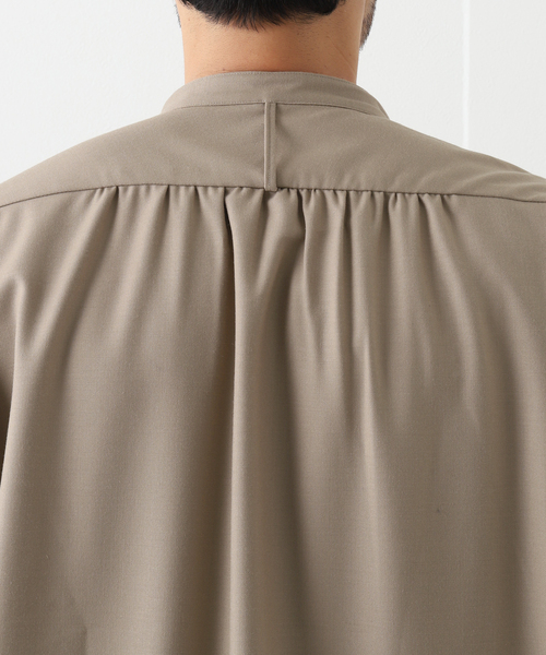 EDIFICE LA BOUCLE(エディフィスラブークル)の「【LA BOUCLE / ラブークル】スタンドカラーシャツ MILLED W/Pe/Ry(シャツ/ブラウス・メンズ・ライトイエロー/ブラック/グリーン/ベージュ系その他・1/2/3)」の10枚目の写真