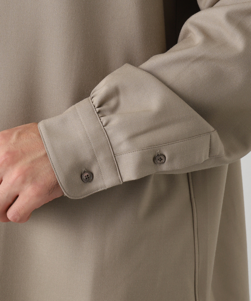 EDIFICE LA BOUCLE(エディフィスラブークル)の「【LA BOUCLE / ラブークル】スタンドカラーシャツ MILLED W/Pe/Ry(シャツ/ブラウス・メンズ・ライトイエロー/ブラック/グリーン/ベージュ系その他・1/2/3)」の13枚目の写真