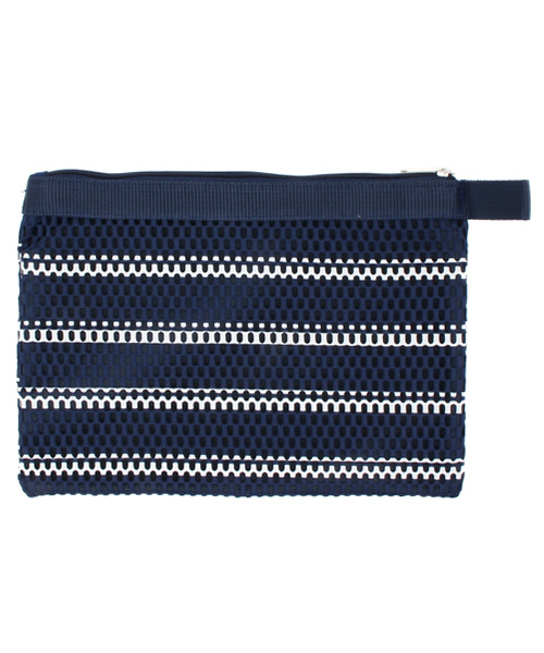 LBC(エルビーシー)の「Staff bag/MESH (クラッチバッグ・レディース・ホワイト/ネイビー・ONE SIZE)」の8枚目の写真